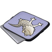 Cartoon-bärtiger Drache/Rankin Drache Laptopschutzhülle (Vorne Knopf)