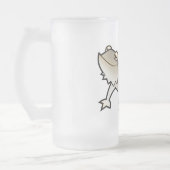 Cartoon-bärtiger Drache/Rankin Drache Mattglas Bierglas (Links)