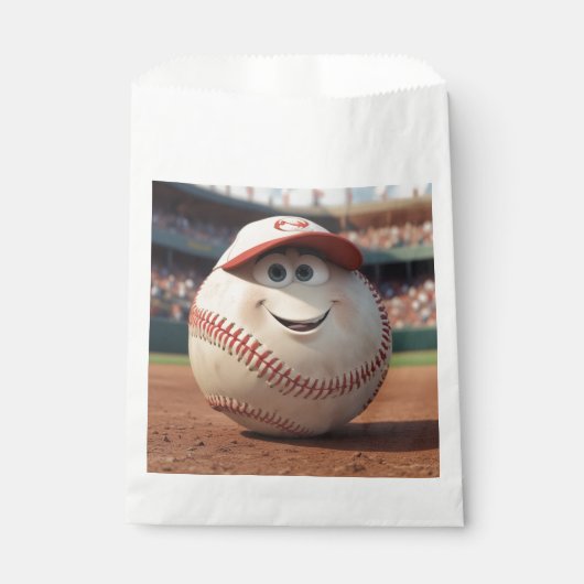 Cartoon Baseball Geburtstag Geschenktütchen (Vorderseite)