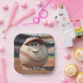 Cartoon Baseball Geburtstag Pappteller (Party)