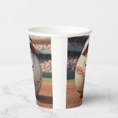 Cartoon Baseball Pappbecher (Rechts)