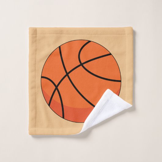 Cartoon Basketball Ball Badhandtuch Set (Waschlappen)
