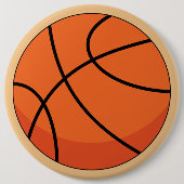 Cartoon Basketball Ball Button (Vorderseite)