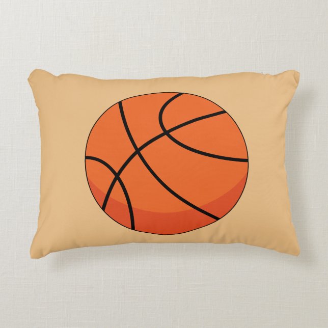 Cartoon Basketball Ball Dekokissen (Vorderseite)