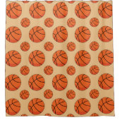 Cartoon Basketball Ball Duschvorhang (Vorderseite)