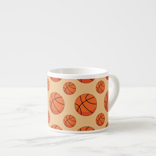 Cartoon Basketball Ball Espressotasse (Vorderseite Rechts)