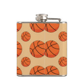 Cartoon Basketball Ball Flachmann (Rückseite)