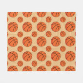 Cartoon Basketball Ball Fleecedecke (Vorderseite (Horizontal))