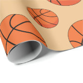 Cartoon Basketball Ball Geschenkpapier (Rolleneckpunkt)