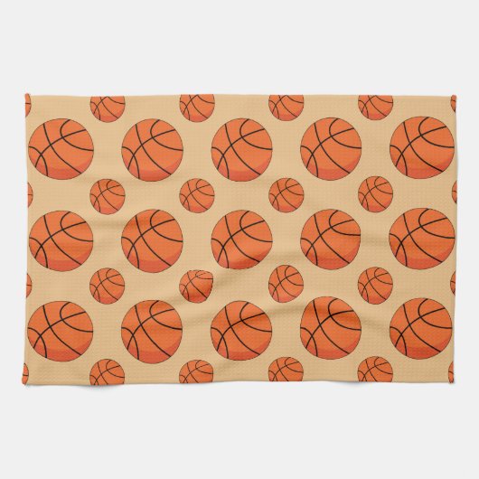 Cartoon Basketball Ball Geschirrtuch (Horizontal)