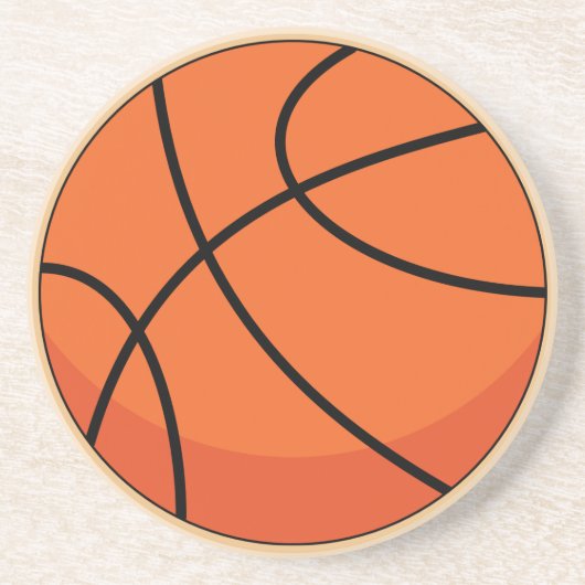 Cartoon Basketball Ball Getränkeuntersetzer (Vorne)