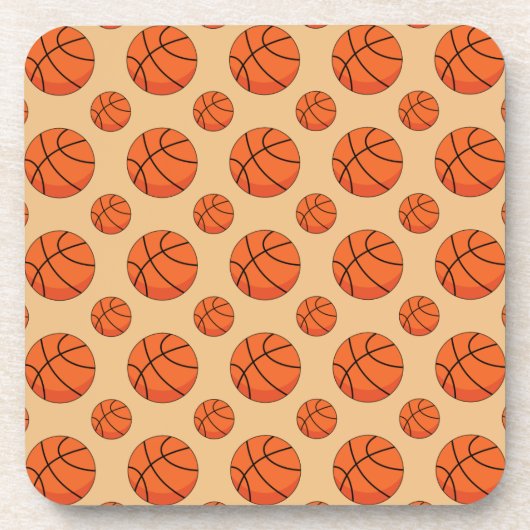 Cartoon Basketball Ball Getränkeuntersetzer (Vorderseite)
