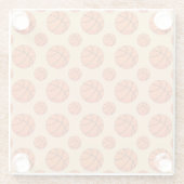 Cartoon Basketball Ball Glasuntersetzer (Rückseite)