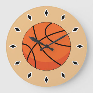 Cartoon Basketball Ball Große Wanduhr