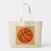 Cartoon Basketball Ball Jumbo Stoffbeutel (Rückseite)