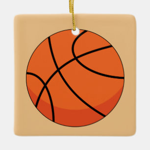 Cartoon Basketball Ball Keramikornament