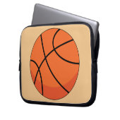 Cartoon Basketball Ball Laptopschutzhülle (Vorderseite Links)
