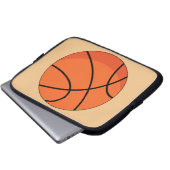 Cartoon Basketball Ball Laptopschutzhülle (Vorne Knopf)
