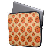 Cartoon Basketball Ball Laptopschutzhülle (Vorderseite Links)