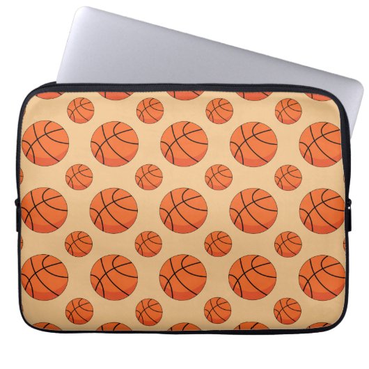 Cartoon Basketball Ball Laptopschutzhülle (Vorderseite)