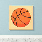 Cartoon Basketball Ball Leinwanddruck (Insitu (Holzboden))