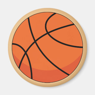 Cartoon Basketball Ball Magnet
