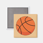 Cartoon Basketball Ball Magnet (Vorderseite/Rückseite)
