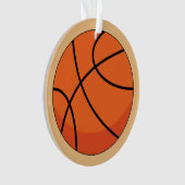 Cartoon Basketball Ball Ornament (Vorderseite)