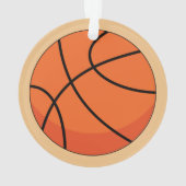 Cartoon Basketball Ball Ornament (Rückseite)