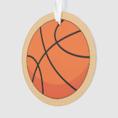 Cartoon Basketball Ball Ornament (Vorderseite)