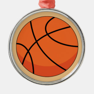 Cartoon Basketball Ball Ornament Aus Metall
