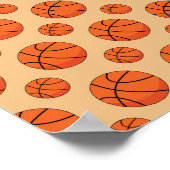 Cartoon Basketball Ball Poster (Ecke)