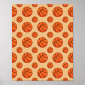 Cartoon Basketball Ball Poster (Vorne)