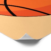 Cartoon Basketball Ball Poster (Ecke)