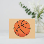 Cartoon Basketball Ball Postkarte (Stehend Vorderseite)