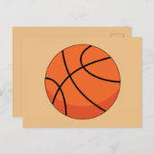 Cartoon Basketball Ball Postkarte (Vorne/Hinten)