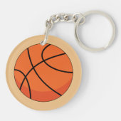 Cartoon Basketball Ball Schlüsselanhänger (Rückseite)