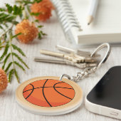 Cartoon Basketball Ball Schlüsselanhänger (Vorderseite rechts)