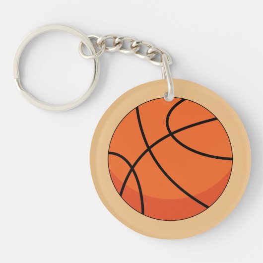 Cartoon Basketball Ball Schlüsselanhänger (Vorderseite)