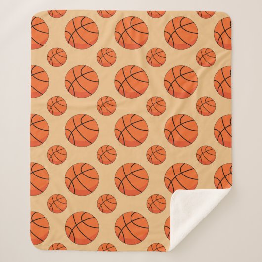 Cartoon Basketball Ball Sherpadecke (Vorderseite)