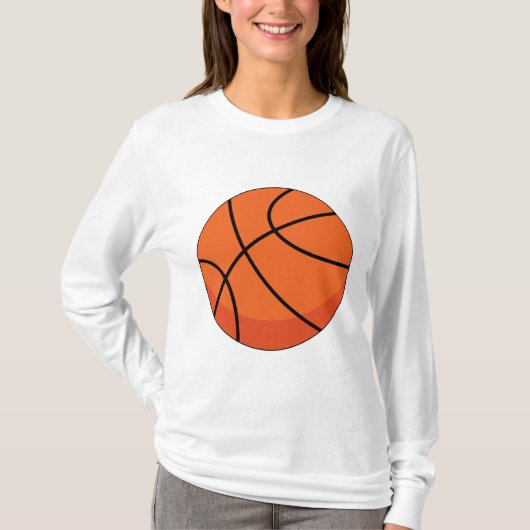 Cartoon Basketball Ball T-Shirt (Vorderseite)