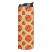 Cartoon Basketball Ball Thermosbecher (Nach links gedreht)