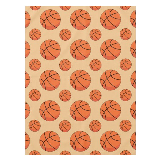 Cartoon Basketball Ball Tischdecke (Vorderseite)