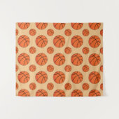 Cartoon Basketball Ball Wandteppich (Vorderseite (Horizontal))