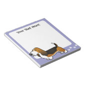 Cartoon Basset Hound Notizblock (angewinkelt)