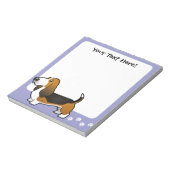 Cartoon Basset Hound Notizblock (Rotiert)
