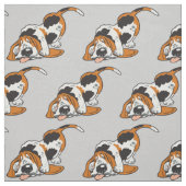 Cartoon Basset Hound Stoff (Muster)