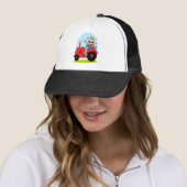 Cartoon Bauer mit rotem Traktor Truckerkappe (Beispiel)