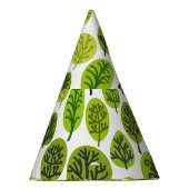 Cartoon Bäume: Ökologische Vintage Printwerbung. Partyhütchen (Rechts)