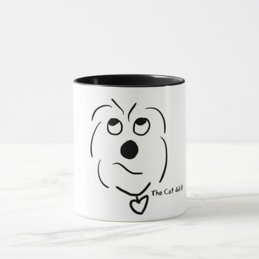 Cartoon-Baumwolle de Tulear - die Katze tat sie Tasse (Zentrum)